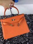 Hermes Kelly 25cm Togo Leather Orange Gold