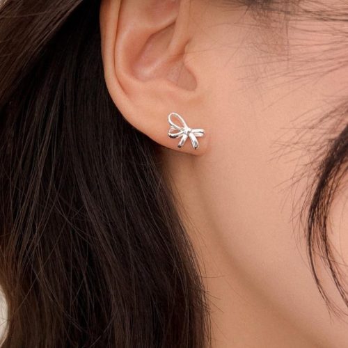 Wholesale Tiffany Bow Bowknot Earrings Sterling Silver Best Gift For Women Valentine's Day 25142896/35203389 photo review