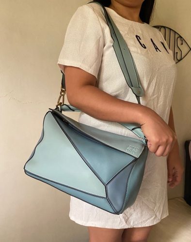 Loewe Puzzle Bag Aqua Light Blue Stone Blue photo review