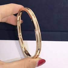 B.zero1 18kt Rose Gold Bangle Bracelet with Logo on the Spiral photo review