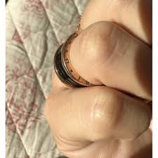 B.zero1 4-Band Ring Rose Gold and Black Ceramic with Pave Diamonds Along the Edges photo review